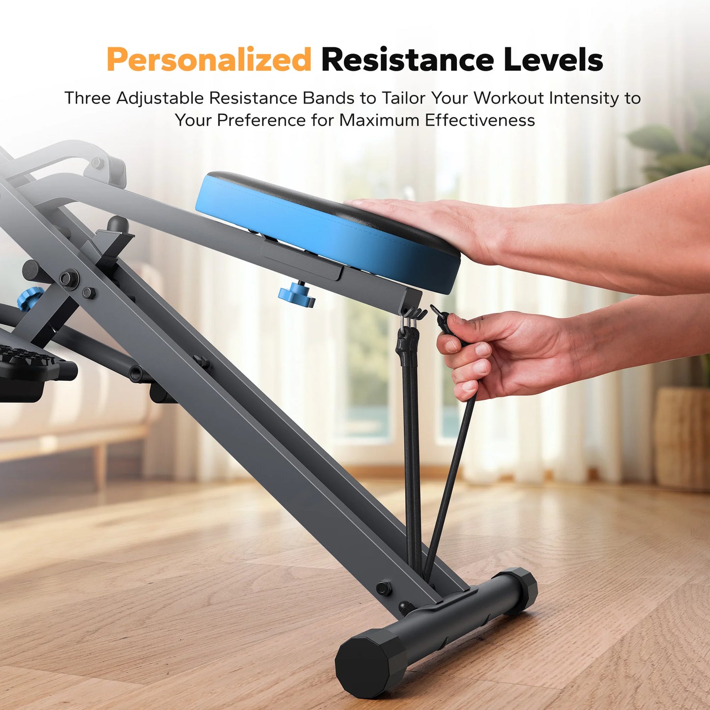 Merach 2in1 Squat Rowing Machine Foldable Home Gym