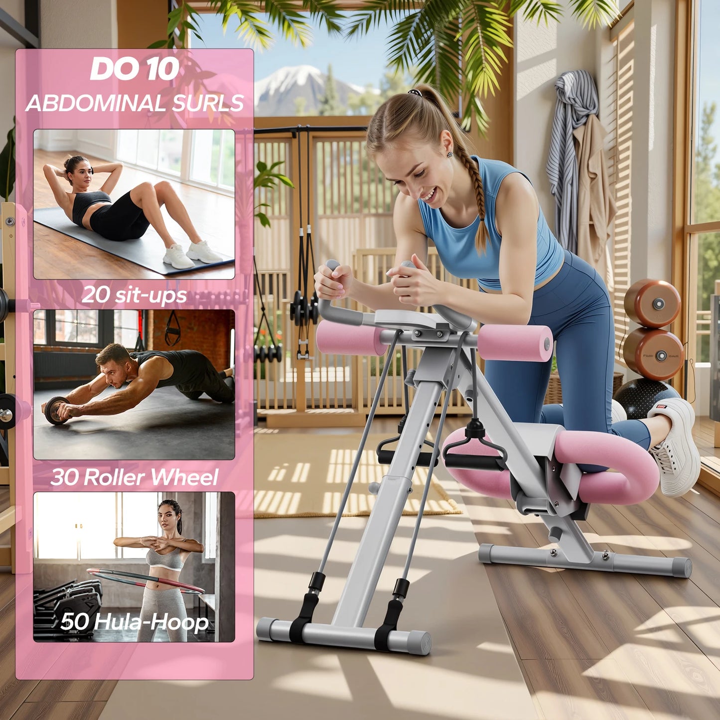 Merach Abdominal Trainer Adjustable Foldable Core Workout