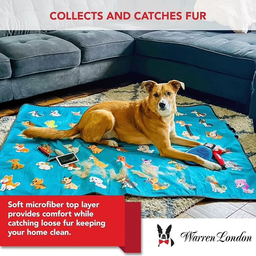 Grooming Blanket Dog Playpen Mat Waterproof Training Pad Picnic Blanket Soft Microfiber Couch Cover Pet Bed Indoor Outdoor Use