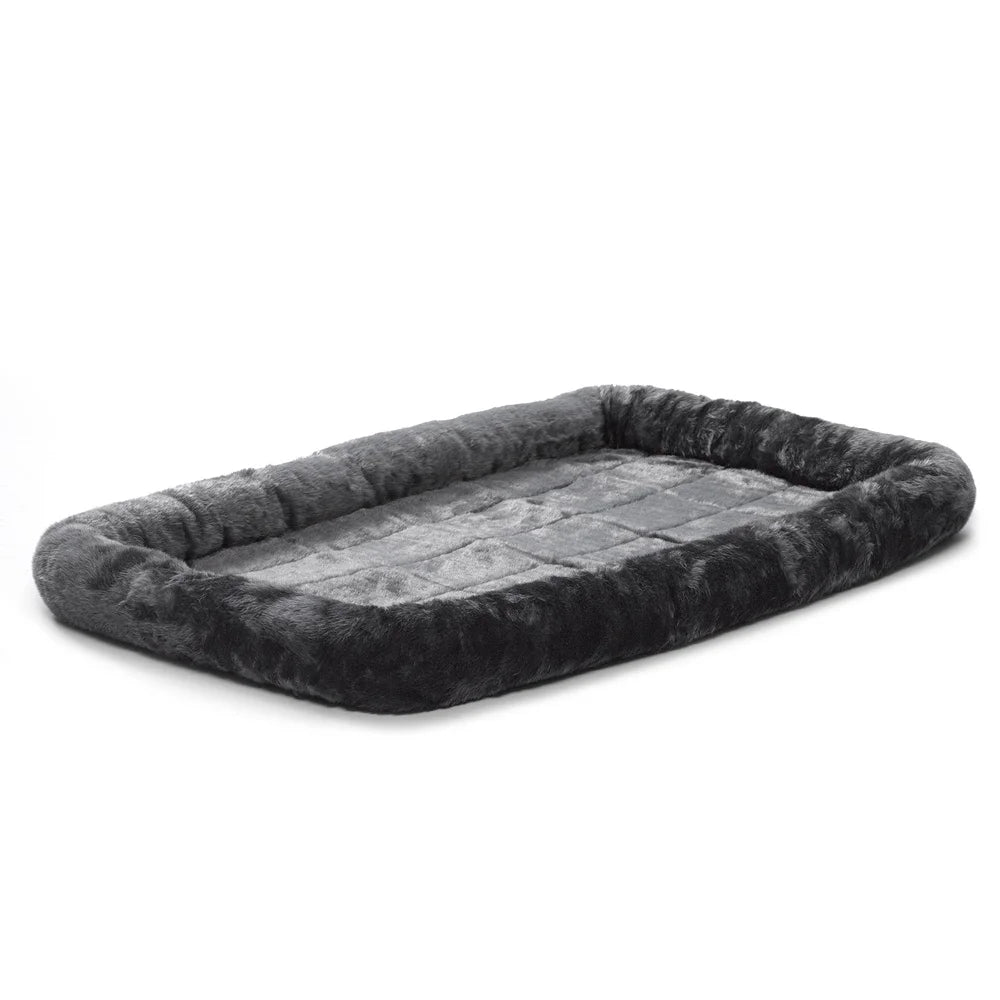 QuietTime Bolstered Dog Bed for XL Dogs Cushioned Polyester Base Comfortable Plush Pet Bedding Soft Resting Place 54 Inch Crate Fit
