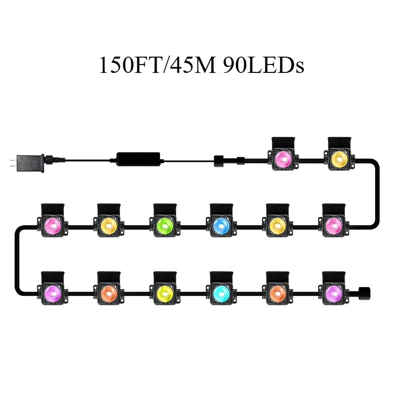 Outdoor Courtyard LED Lights for Birthday Party Decor