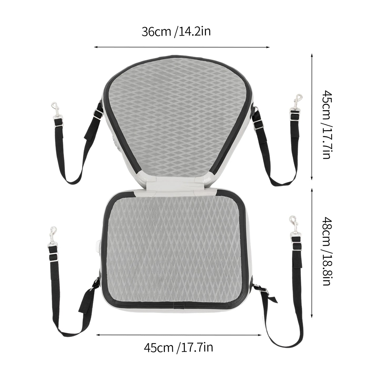 EVA Padded Kayak Seat Cushions Grey for Comfort on Kayak