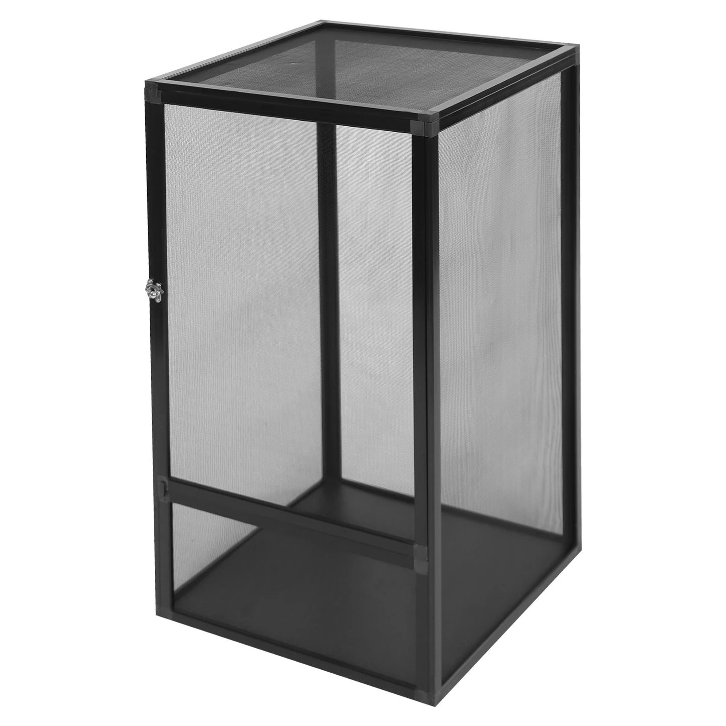 Aluminum Alloy Reptile Vivarium Screen Cage Enclosure Climbing Container Feeding Box for Snake Turtle