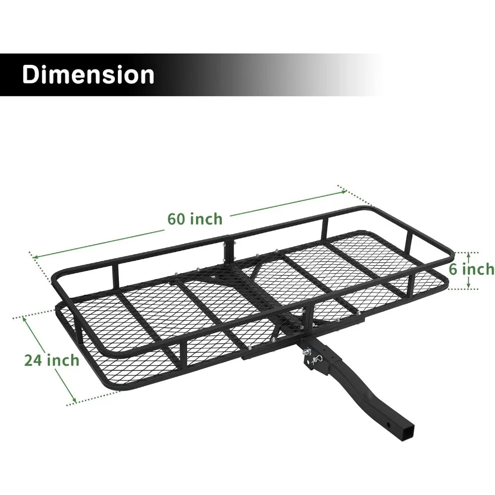 Trailer Hitch Cargo Carrier Rack Folding Mount For SUV RV