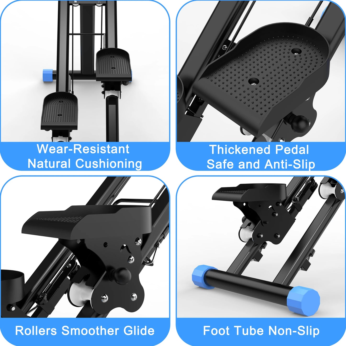 330lbs Stair Stepper Climber Machine with Handlebar Upgrade Vertical Climber Workout Machine for Full Body Exercise