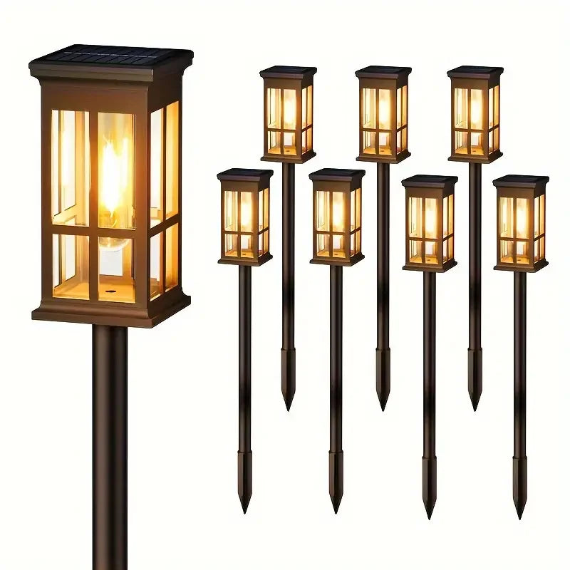 2 6 8 Pack Solar Pathway Lights Super Bright Outdoor Patio