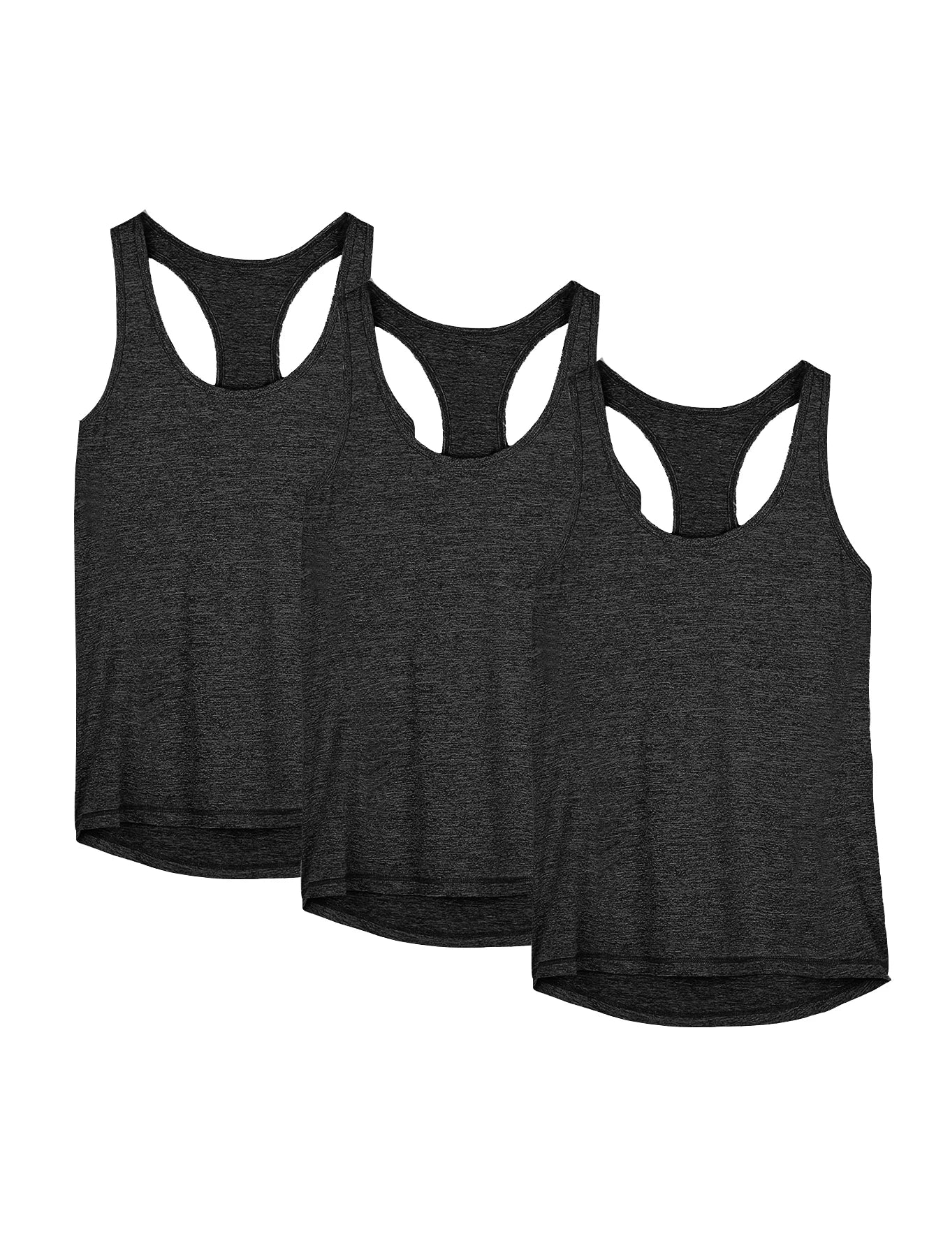 3 Pcs Women Sport Tank Tops Quick Dry Loose Yoga Tops