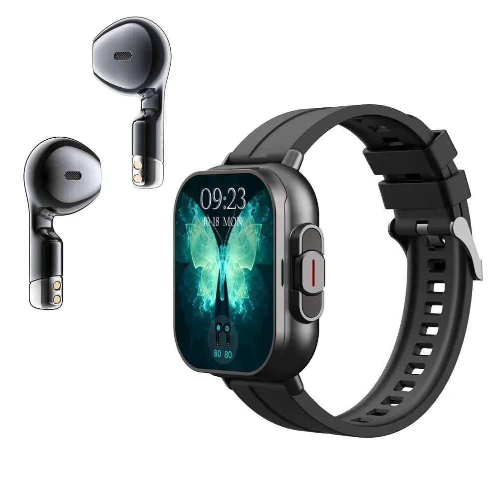 D8 2 In 1 Smartwatch And Earbuds NFC Music Control Sleep Monitor Fitness Tracker For iPhone And Android