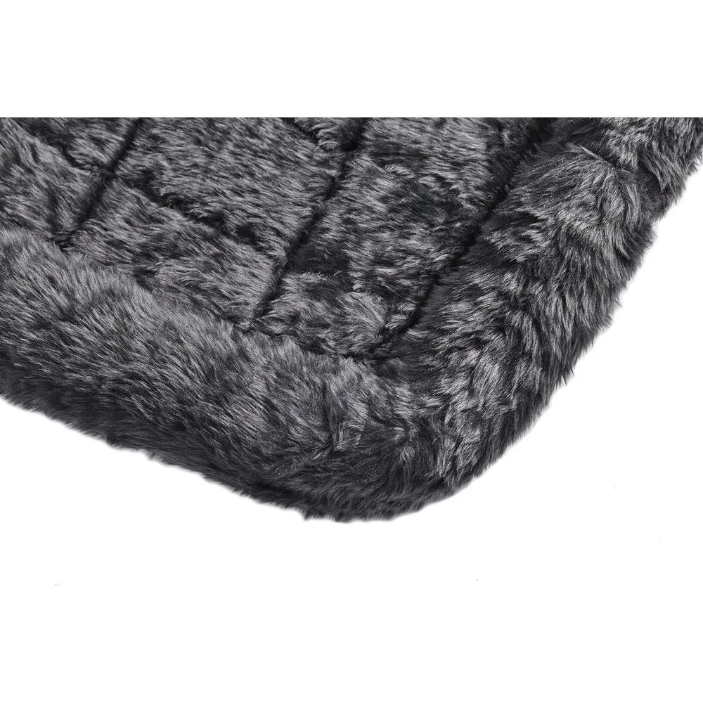 QuietTime Bolstered Dog Bed for XL Dogs Cushioned Polyester Base Comfortable Plush Pet Bedding Soft Resting Place 54 Inch Crate Fit