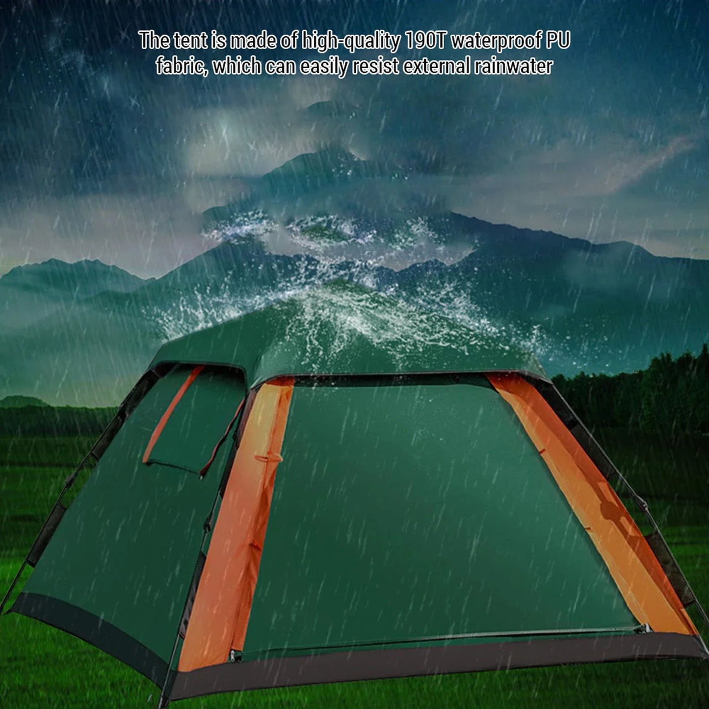 Outdoor Automatic Quick Open Waterproof Tent 3 To 4 Person