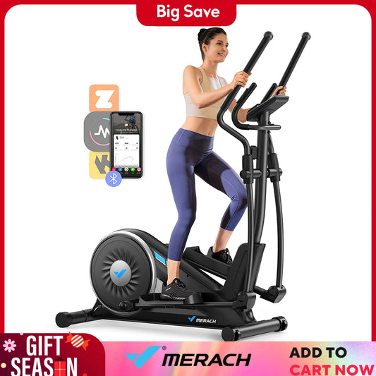 Merach Elliptical Magnetic Drive 16 Resistance App Plus