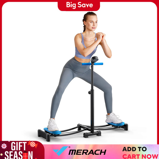 MERACH Ski Machine Simulated Ski Trainer Adjustable Height