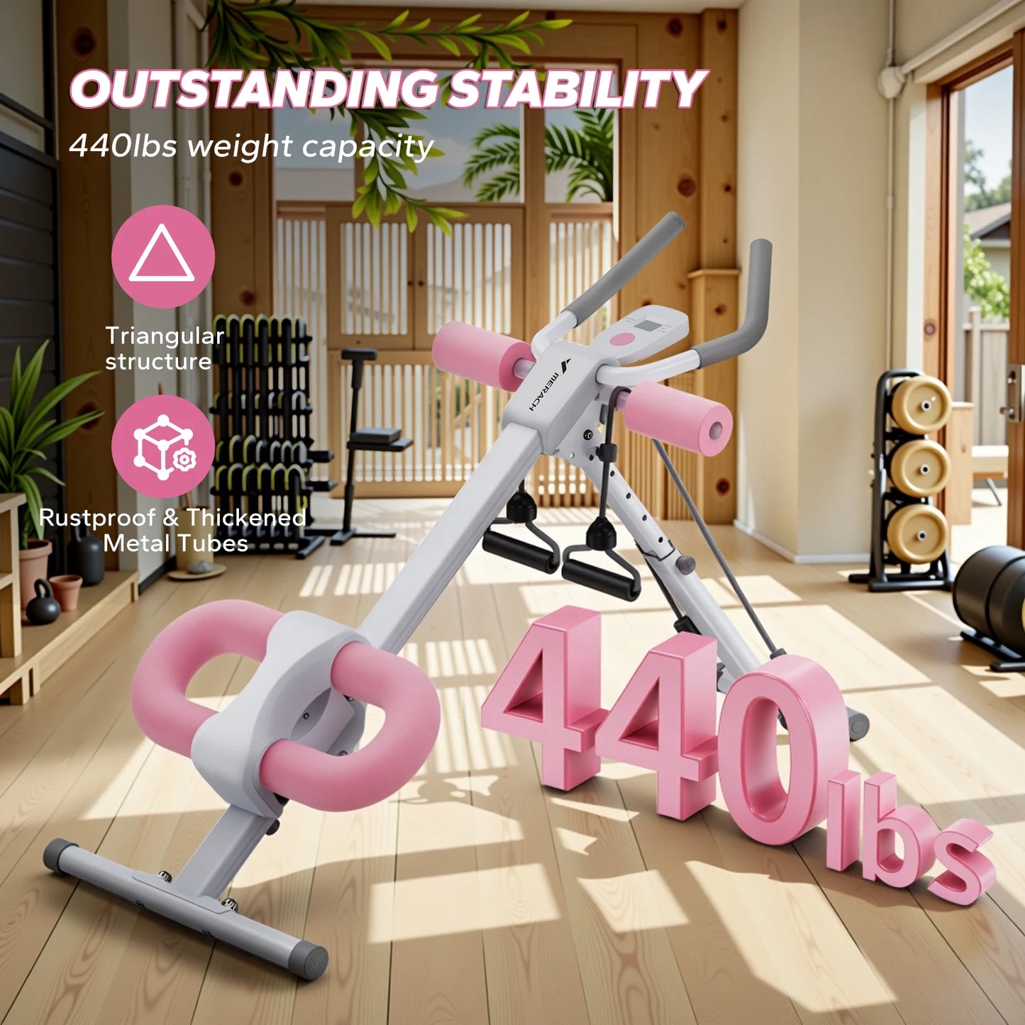 Merach Abdominal Trainer Adjustable Foldable Core Workout