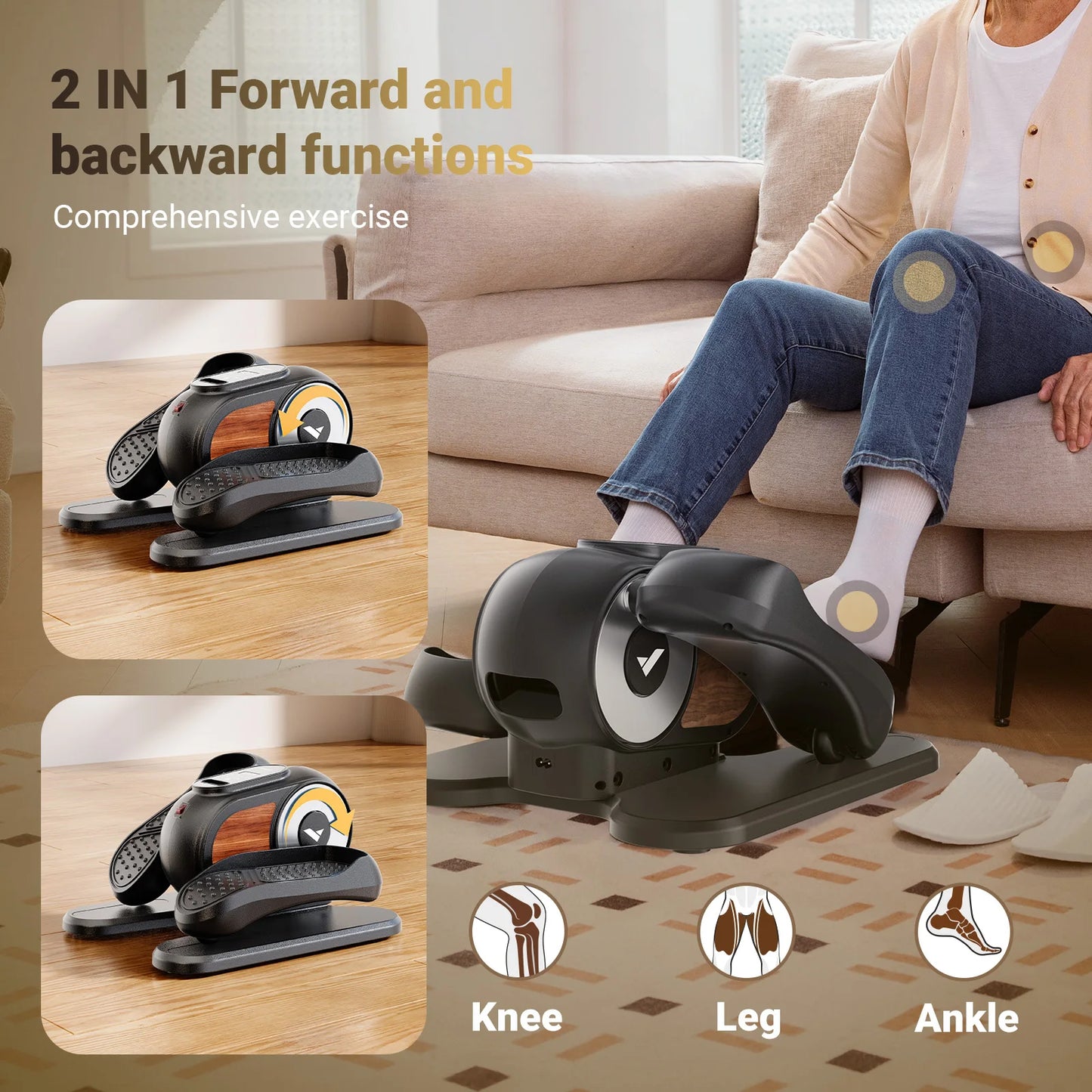 Merach Under Desk Elliptical Pedal Exerciser For Seniors