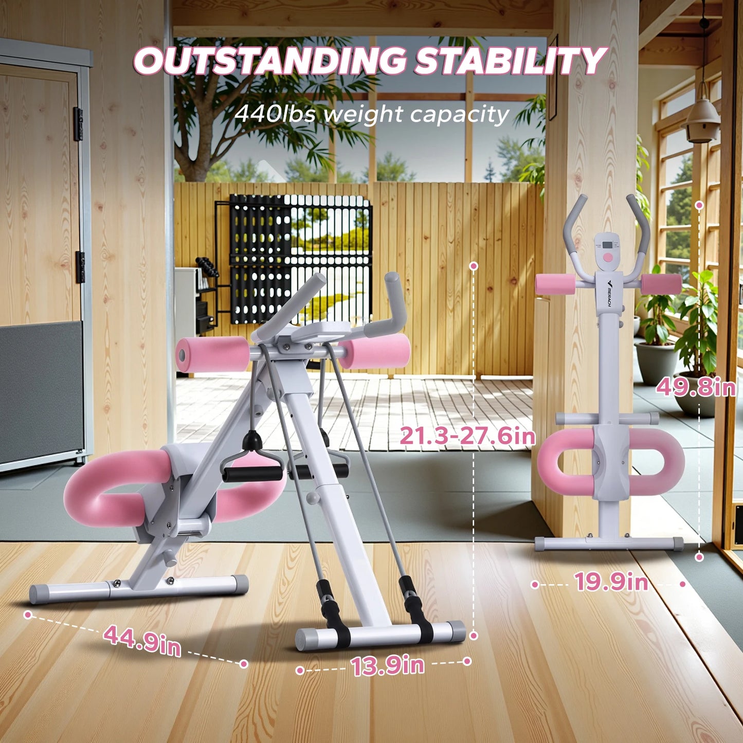 Merach Abdominal Trainer Adjustable Foldable Core Workout