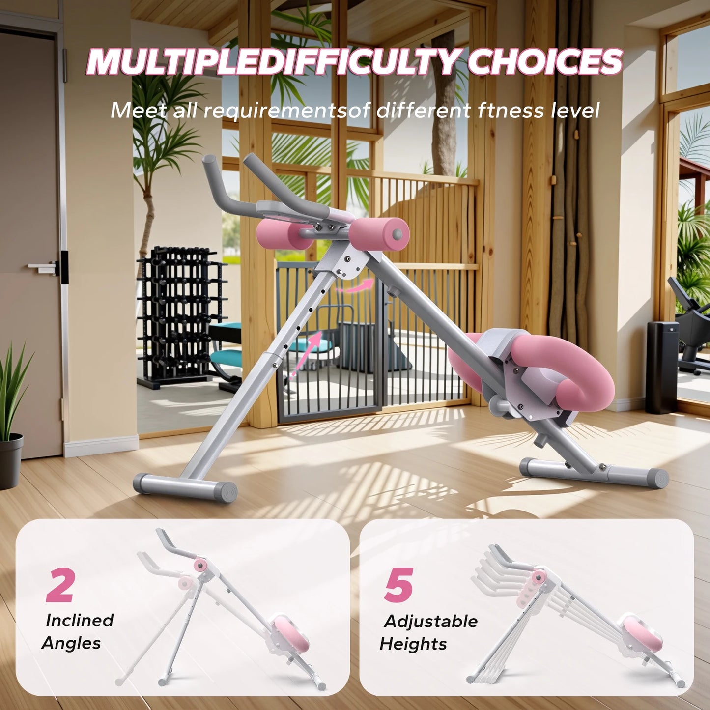 Merach Abdominal Trainer Adjustable Foldable Core Workout