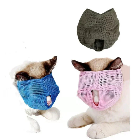 Pet Anti Biting Chewing Guard Mask Cat Muzzle Colorful Breathable Grooming Supplies