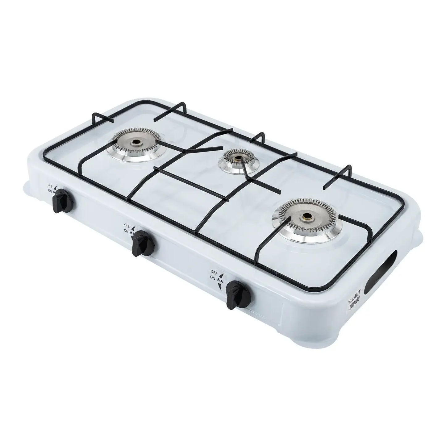 White Built In 3 Burner Gas Cooktop Cast Aluminum With Hose