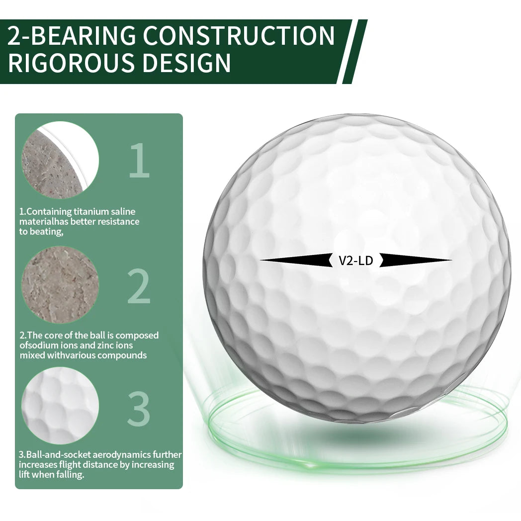 100 Pack Golf Distance Balls Dual Layer Long Shots Training