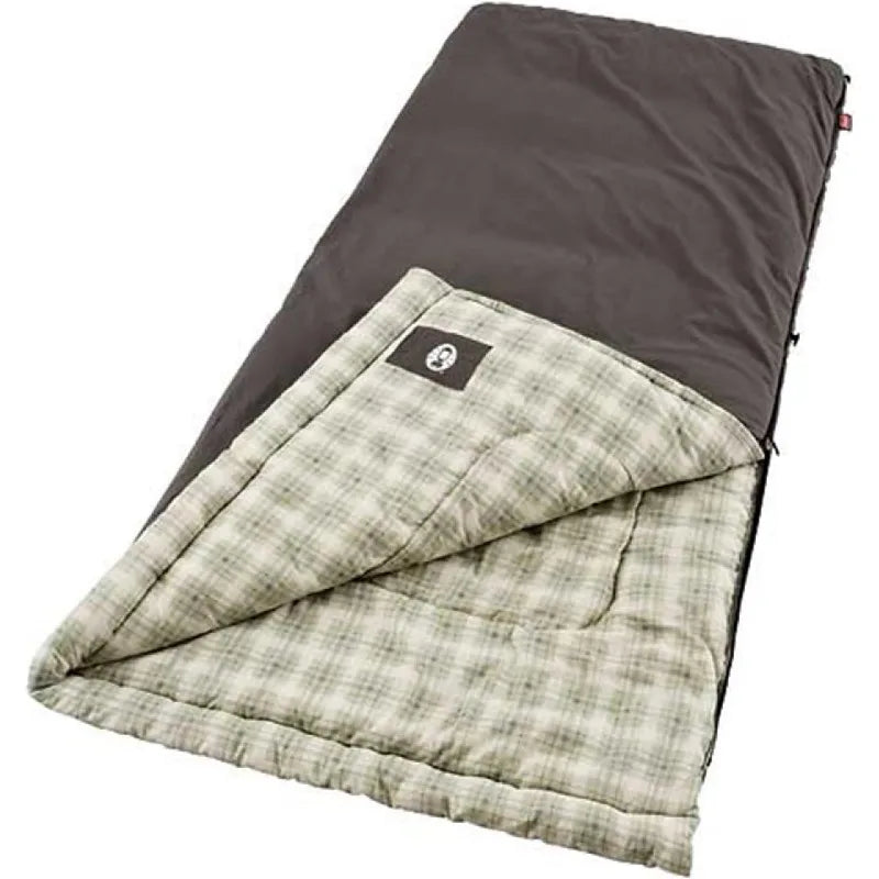 Coleman Heritage Big and Tall Cold Weather Sleeping Bag 10 Degree Fahrenheit Camping Sleeping Bag for Adults Comfortable