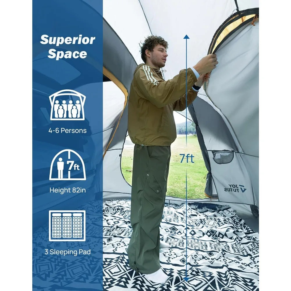 SUV Tailgate Tent With Rainfly Waterproof Aluminum Poles