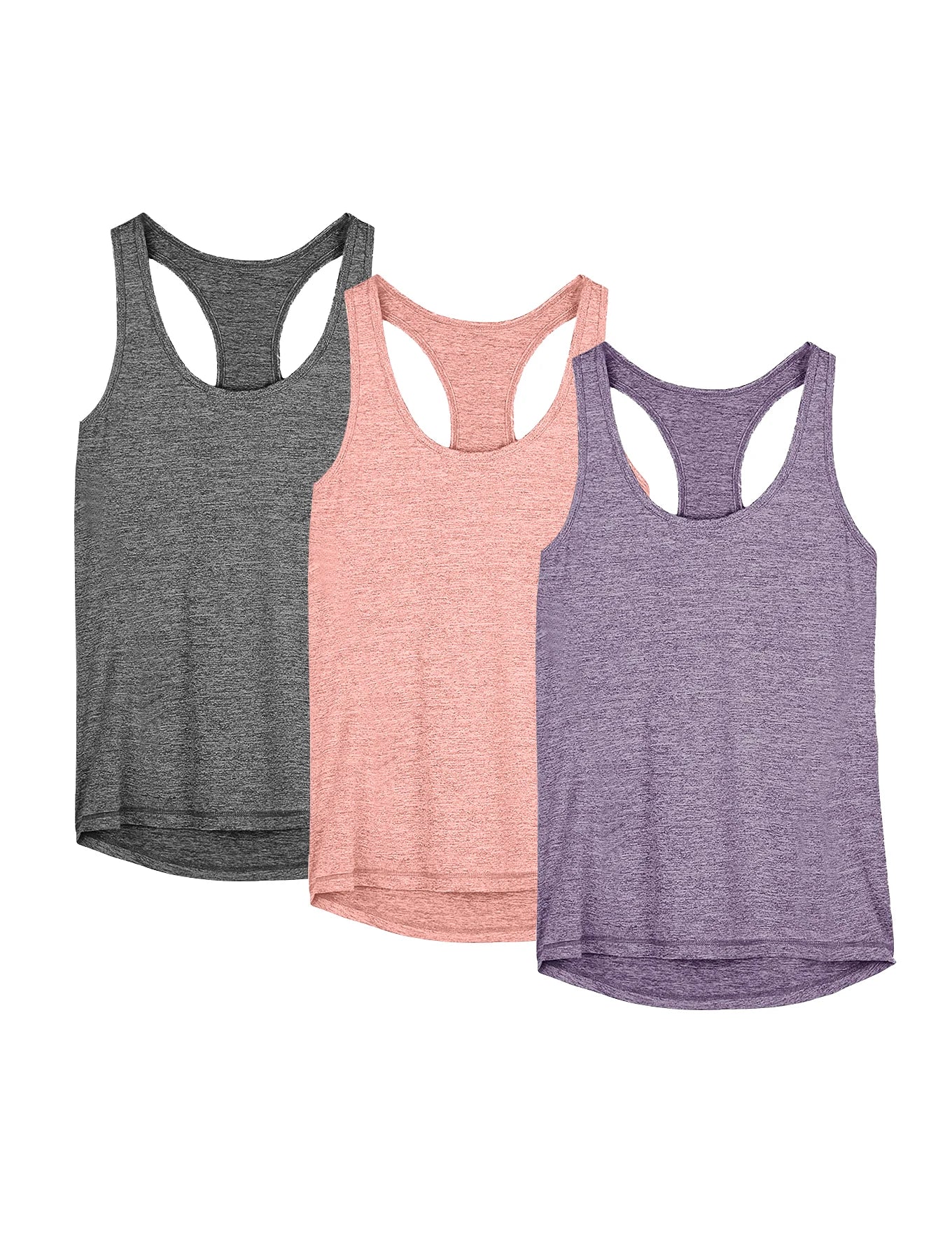 3 Pcs Women Sport Tank Tops Loose Yoga Tops Quick Dry