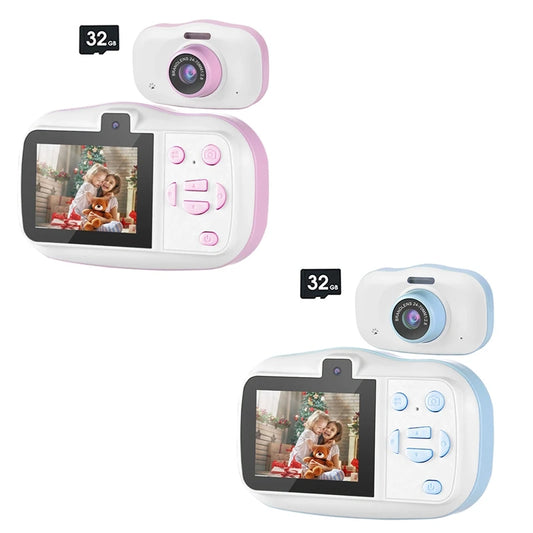 Children's Waterproof Camera 1080P Mini Selfie Digital Toy with 32G Video Camcorder for Kids Birthday Gift Easy to Use