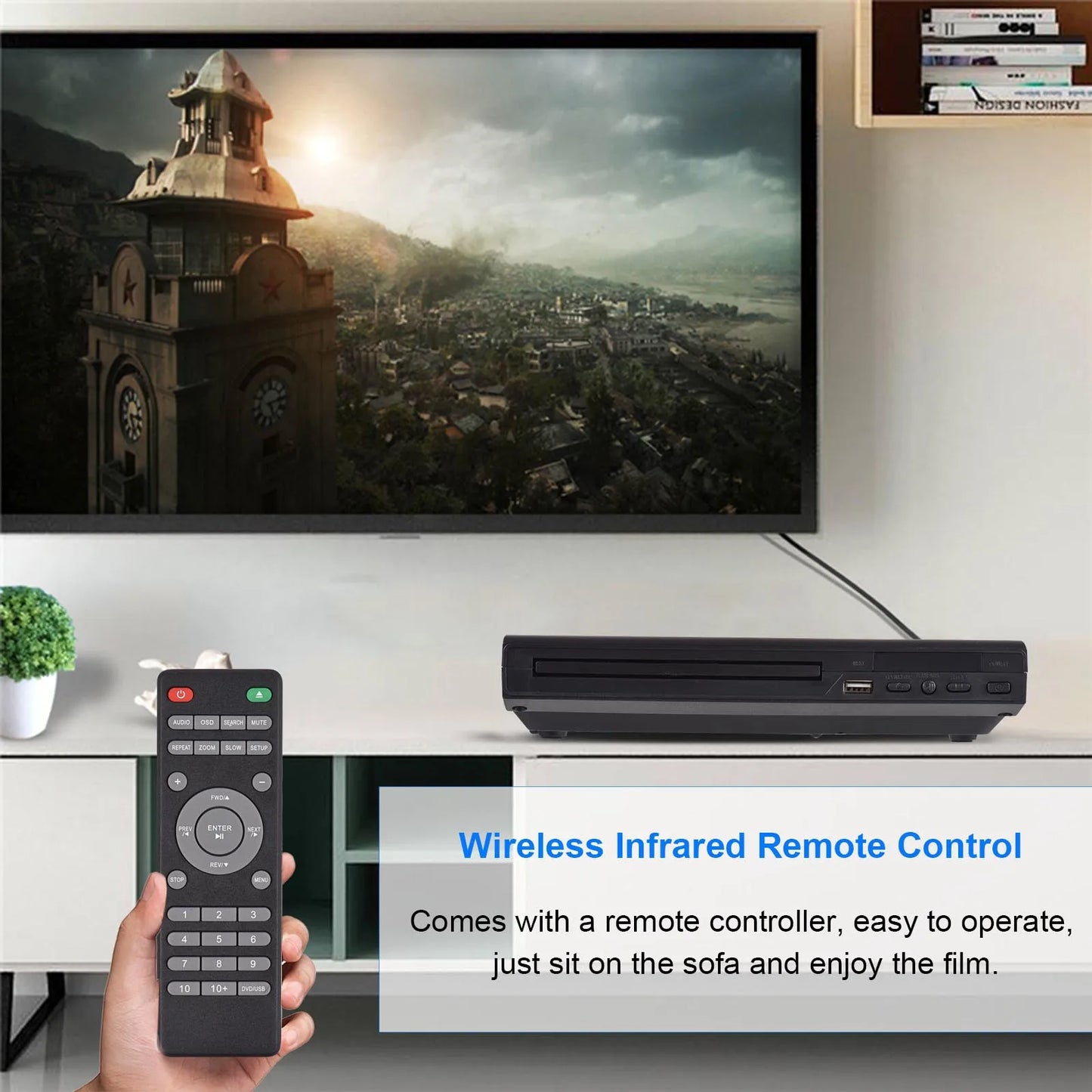 DVD CD Disc Player DVD-225 Home Multimedia Player AV Output