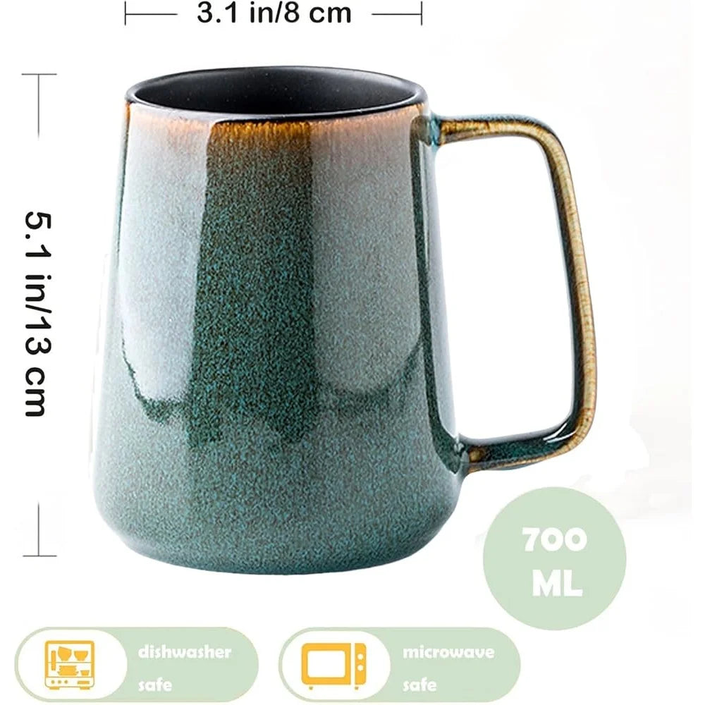 Large Ceramic Coffee Mugs 24oz Extra Large Handle Design Dishwasher Microwave Safe Unique Glaze Ideal for Home and Office Gifts
