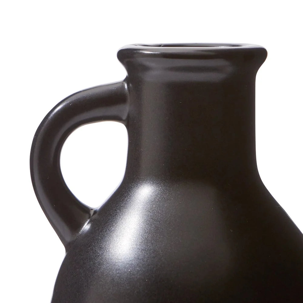 4 Pack 8 Inch Black Ceramic Jug Vases Centerpiece Set