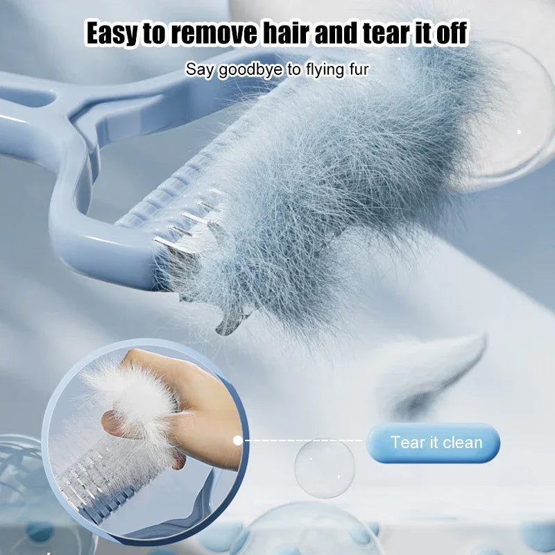 Pet Comb Knot Shedding Tools Double Sided Grooming Brush for Cat and Dog Fur Removal