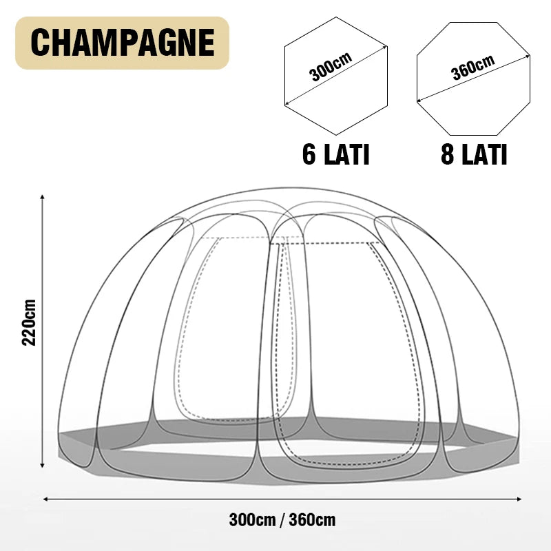 Outdoor Dome Starry Sky Tent For Stargazing 4 To 8 Persons