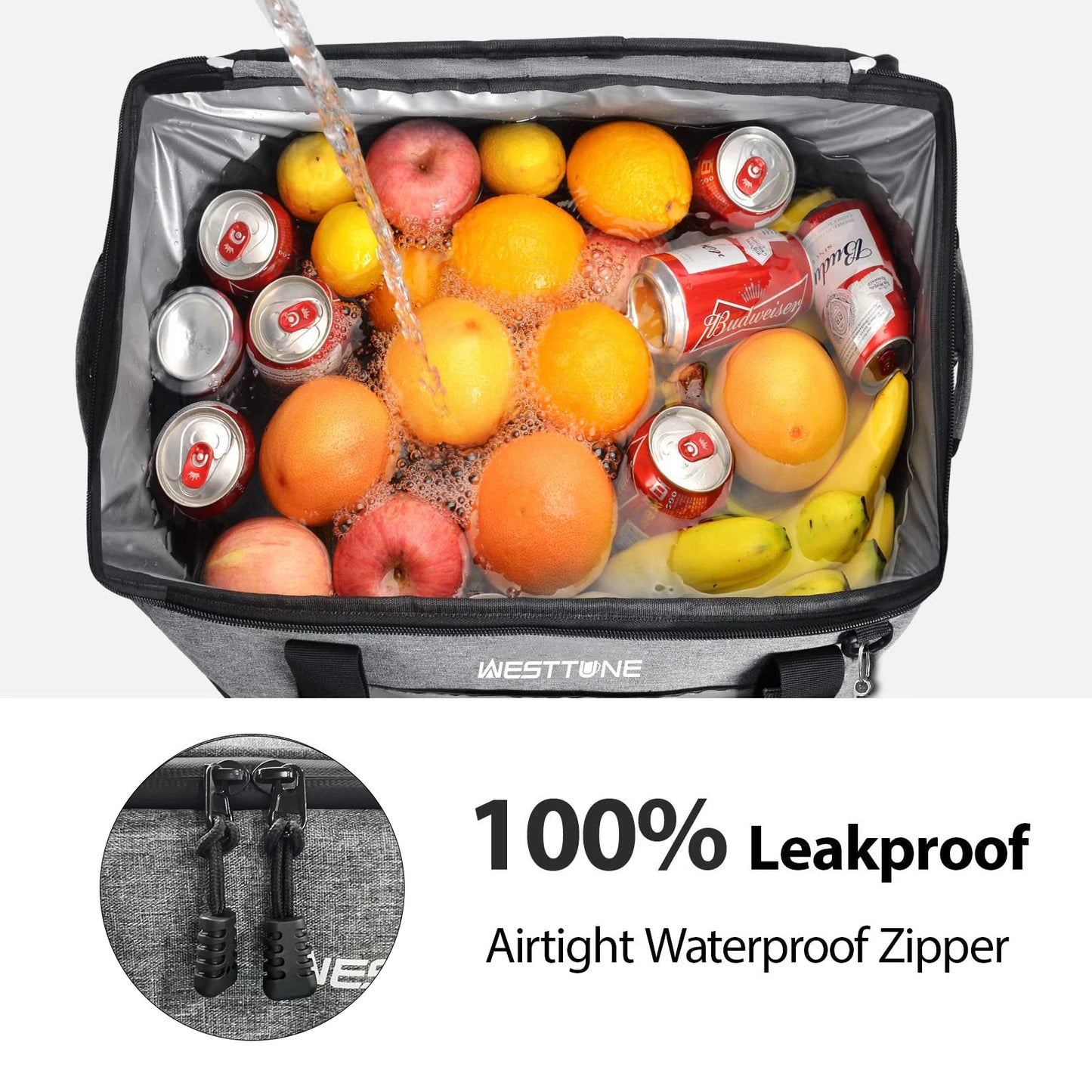 WestTune 75 Cans Soft Cooler Bag Collapsible Leakproof