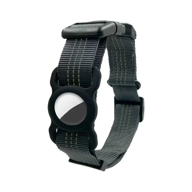 Dog Collar with AirTag Holder Reflective Nylon Anti-Lost Tracking Suit for Dogs and Cats