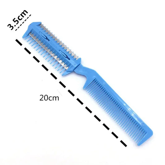 Razor Grooming Comb for Cats and Dogs with Stainless Steel Blades Thinning Hairbrush Pet Trimmer and Cutting Tool