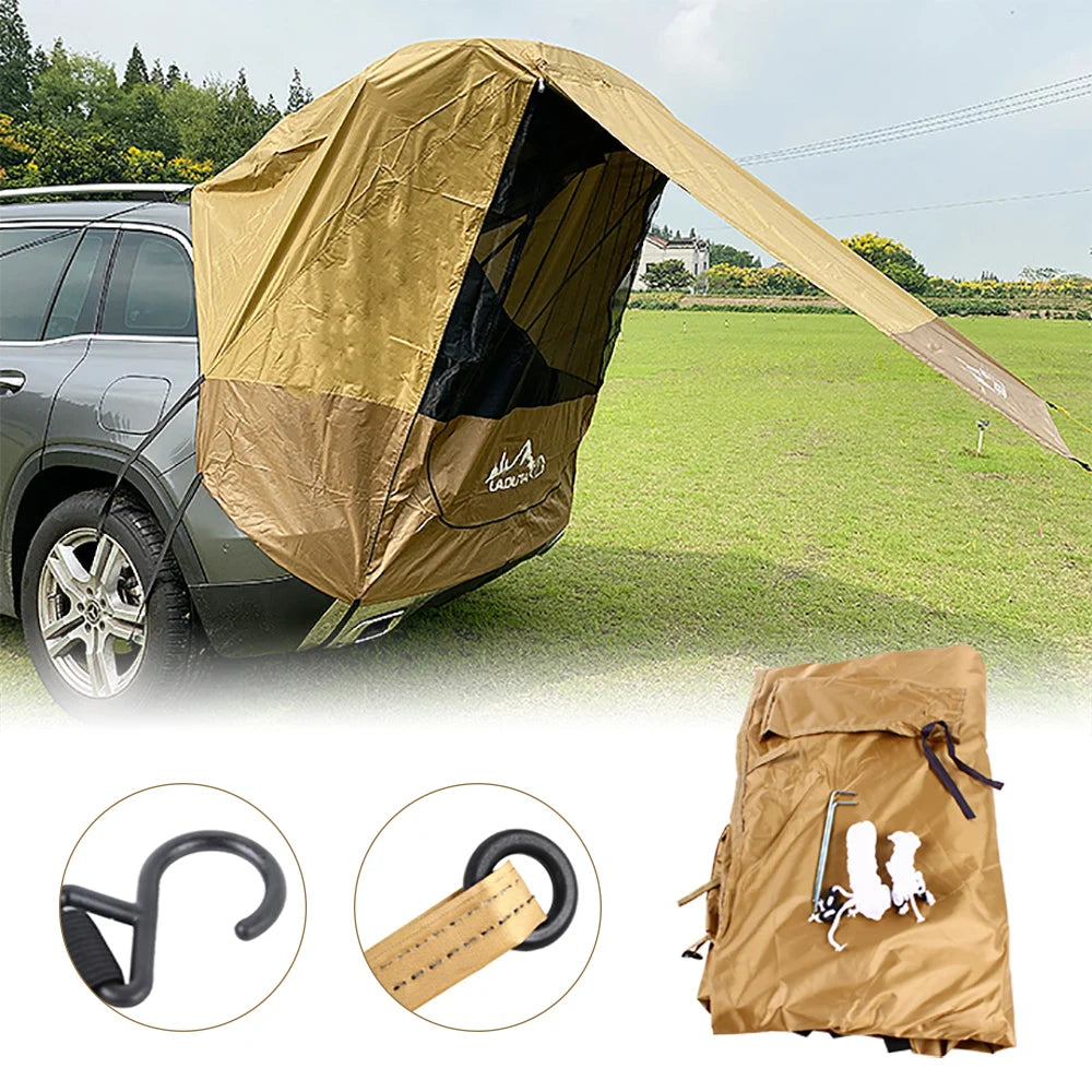 Car Trunk Tent Tailgate Shade Awning Rainproof Camping Tent