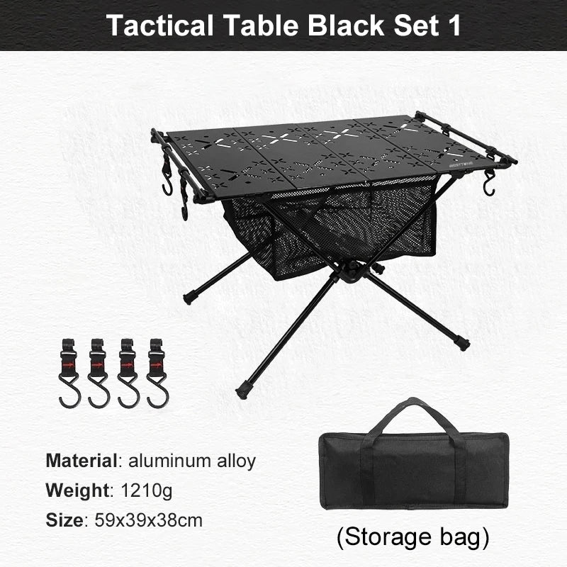 Westtune Folding Aluminum Camping Table Lightweight Portable Outdoor Picnic BBQ Hiking Table with Storage Mesh Bag