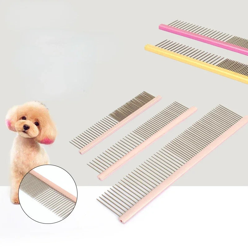 Stainless Steel Pet Grooming Comb Professional Dog Trimmer Light Aluminum Brush for Puppies