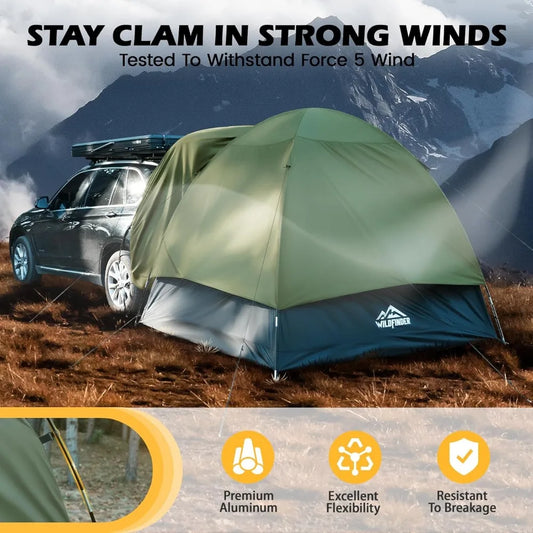 SUV Tent for Camping with Rainfly Waterproof PU3000mm Double Layer Design Car Tents for Camping SUV Tailgate Tent