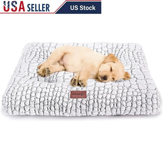 Soft Fluffy Dog Bed Crate Pad Non Skid Cushion Mat for Small Pets Durable Puppy Sleeping Mat 24x18 Inch