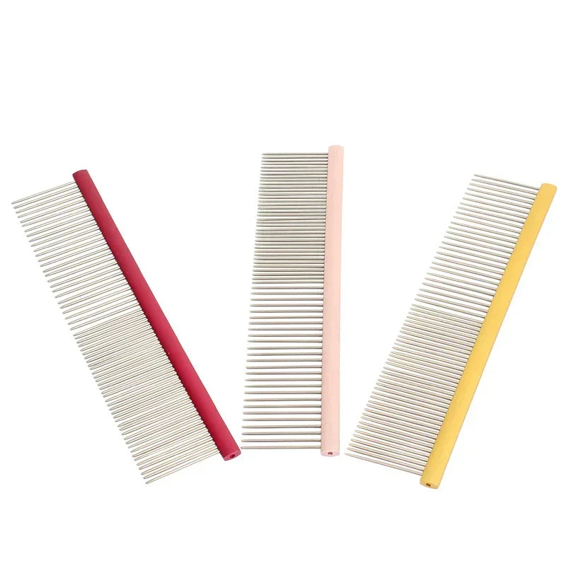 Stainless Steel Pet Grooming Comb Professional Dog Trimmer Light Aluminum Brush for Puppies