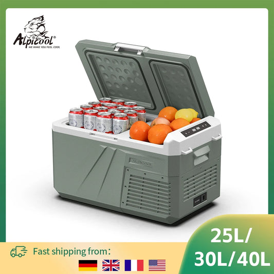 Alpicool QX Portable Refrigerator 25L 30L 40L 12V 24V DC 100-240V AC Fridge Freezer Dual Zone Compressor Cooler for Camping