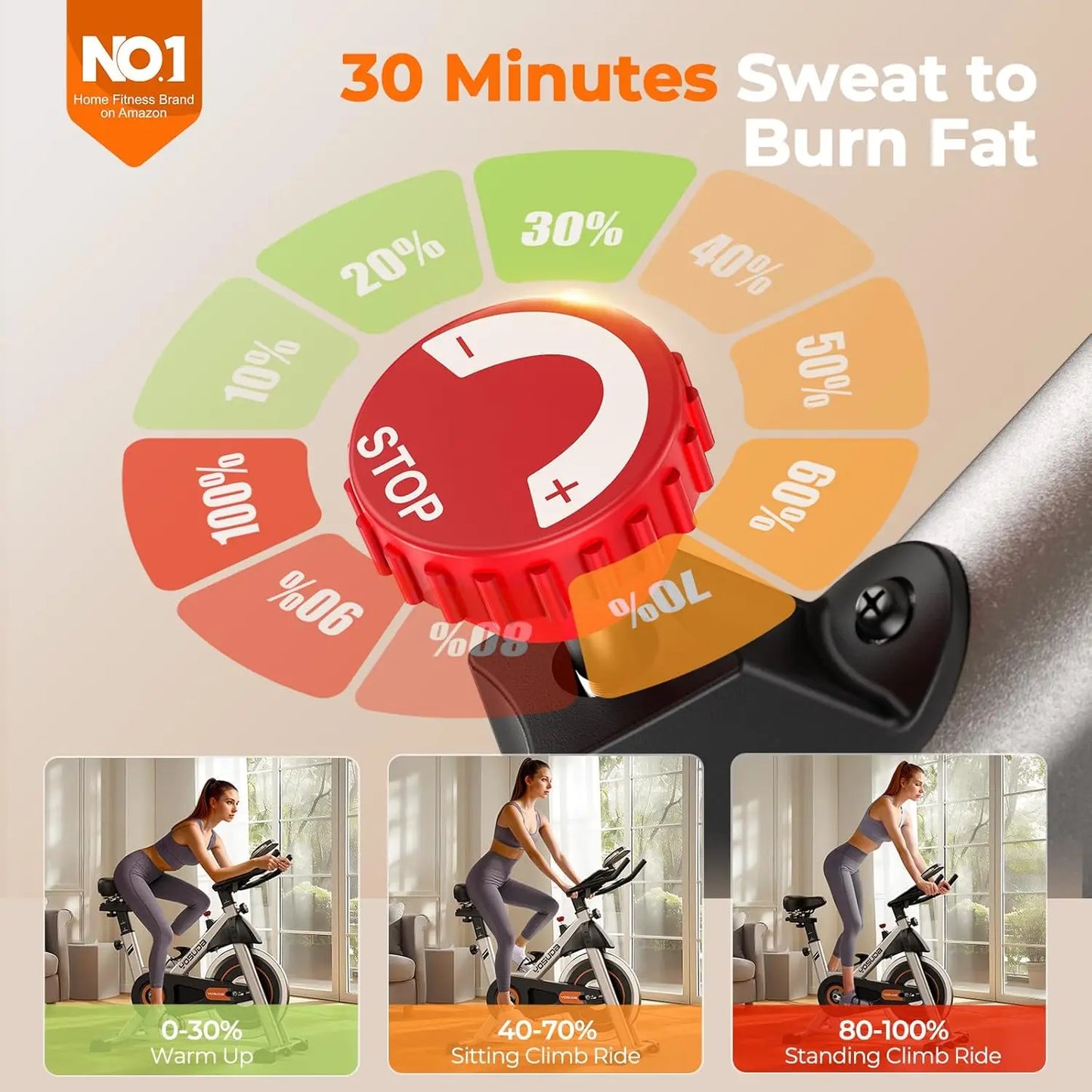 Indoor Cycling Bike Brake Pad Magnetic Tablet Mount