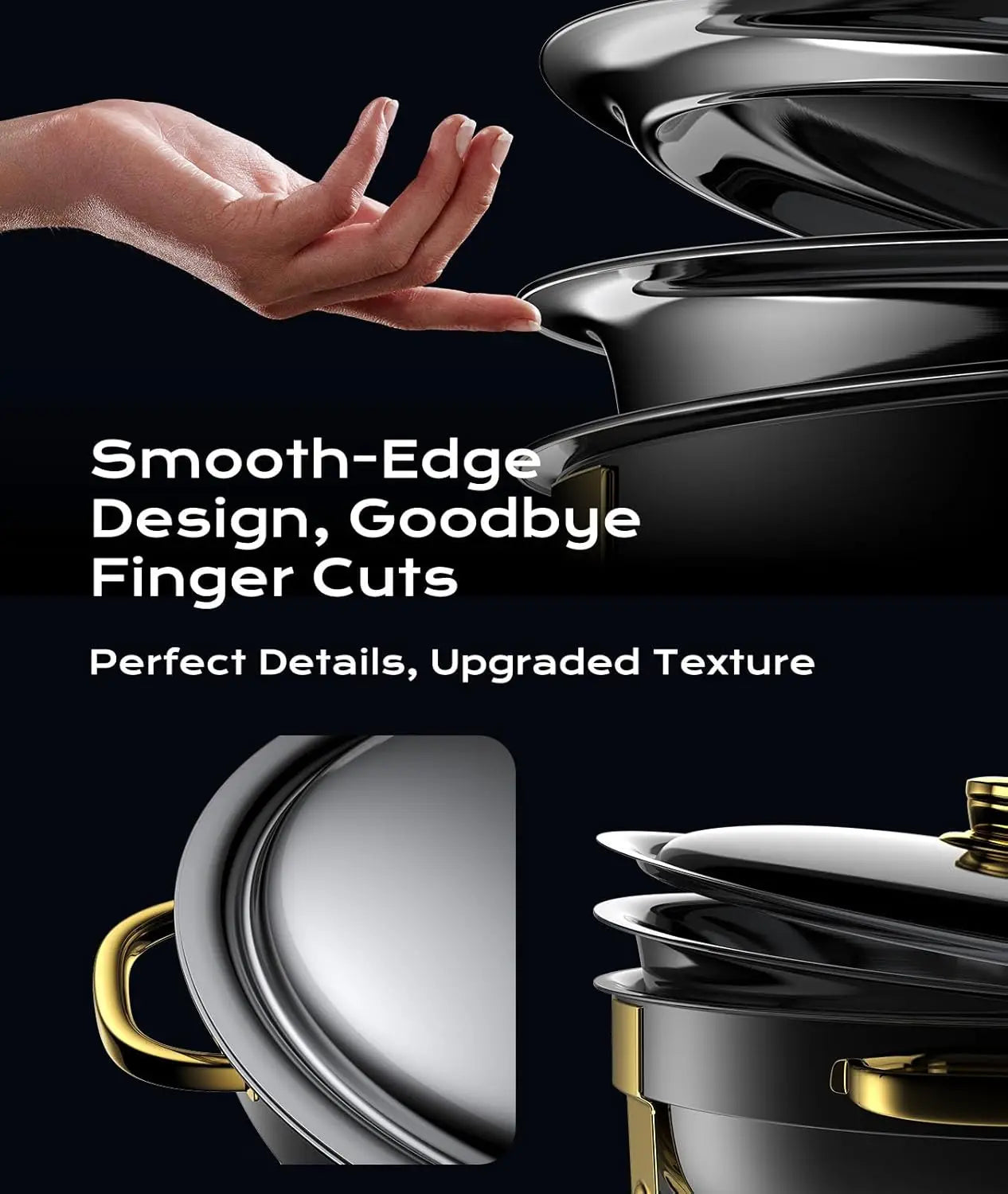 Chafing Dishes for Buffet 2 Pack 5QT Elegant Set