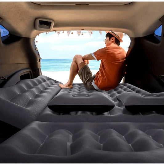 Inflatable Car Mattress Bed For SUV Backseat Camping Pump