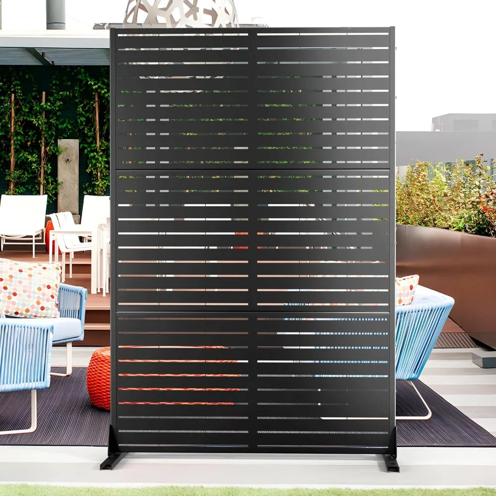 Metal Privacy Screen With Stand 72 Inch 47 Inch Freestanding