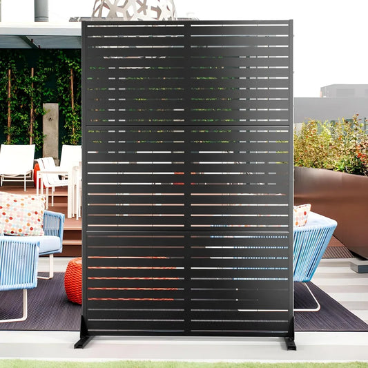 Metal Privacy Screen With Stand 72 Inch 47 Inch Freestanding