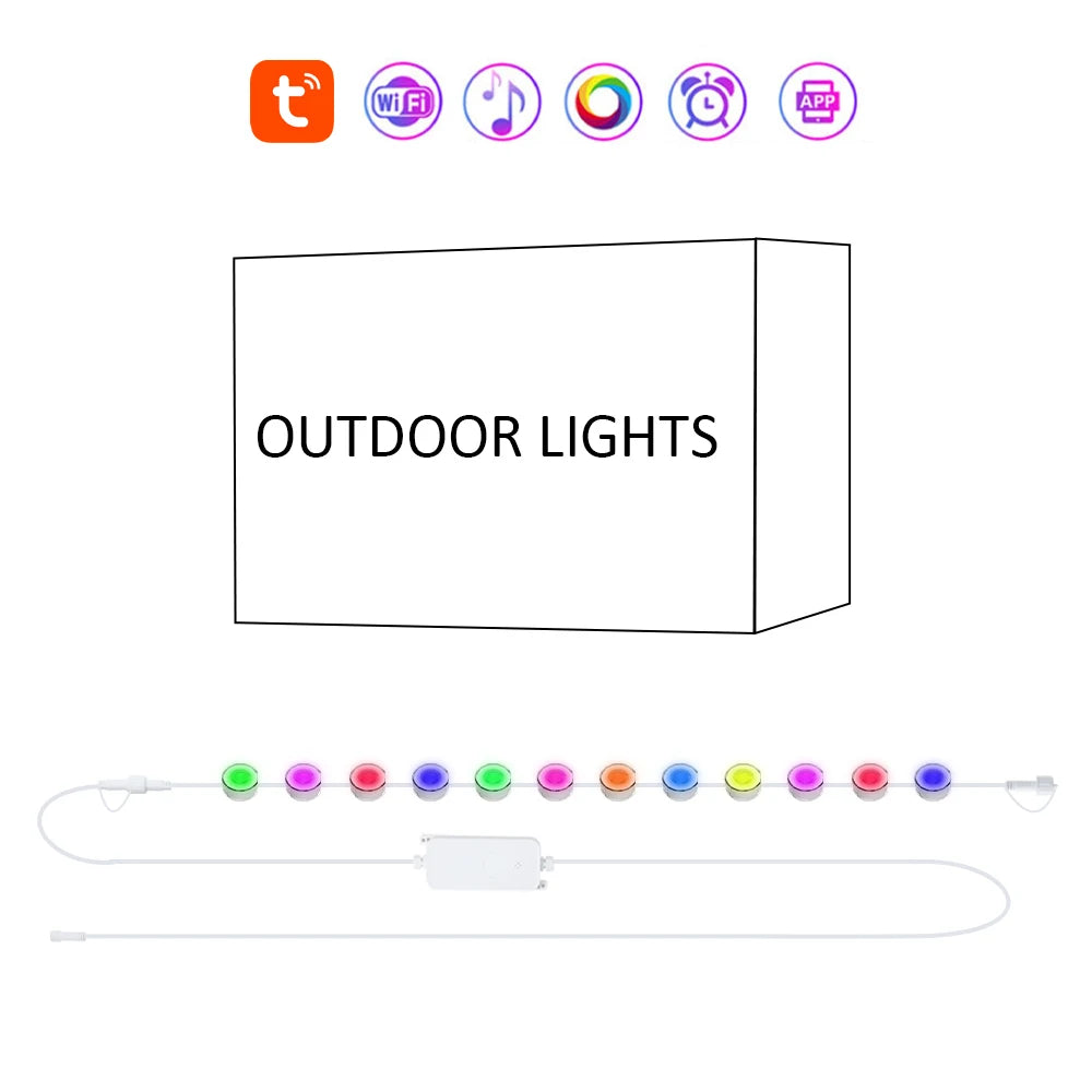 RGBIC Smart LED String Lights for Indoor Wall Use with Alexa Color Changing Feature and Music Sync Function