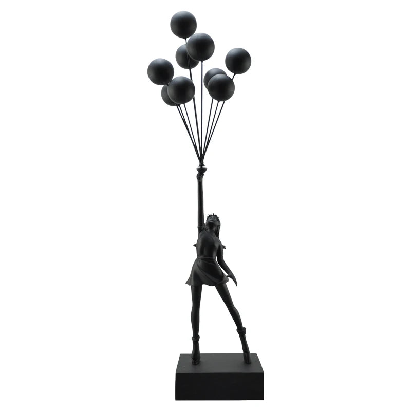 Art Balloon Girl Statues Banksy Flying Balloon Girl Sculpture