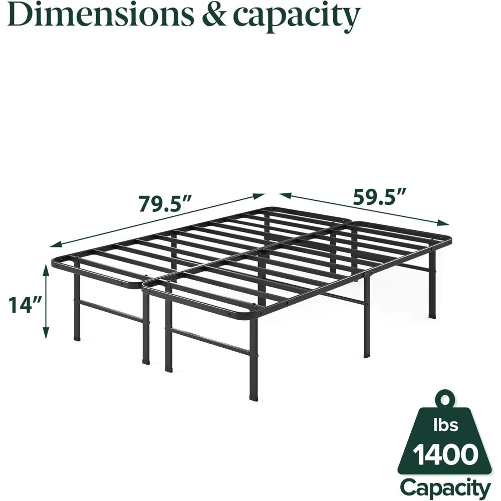 14 Inch Queen Metal Bed Frame Easy Assembly SmartBase